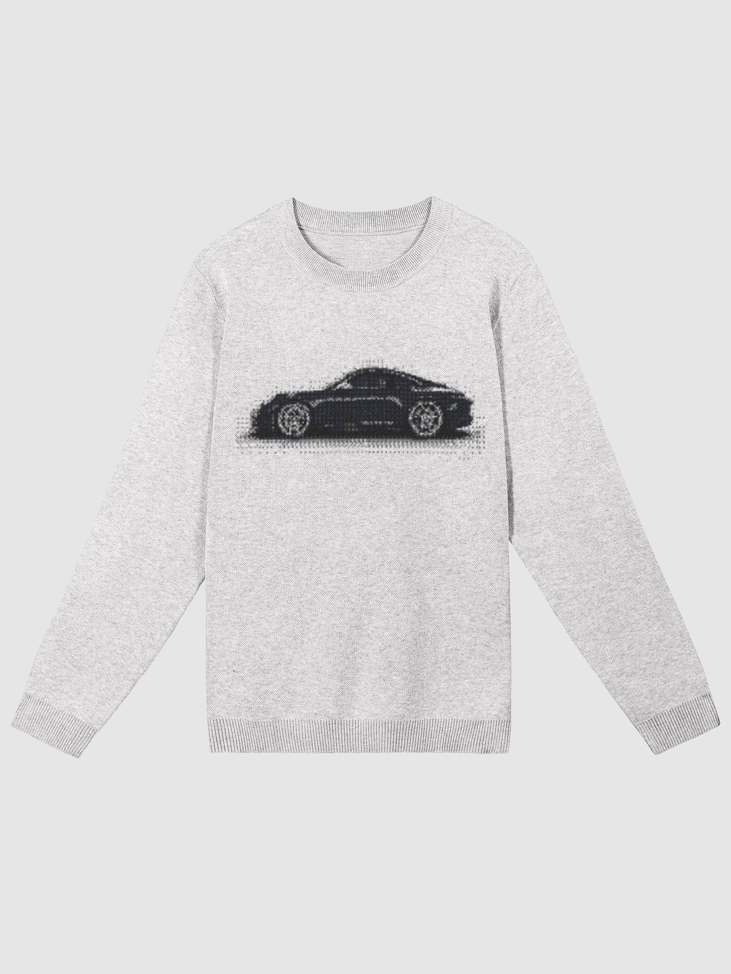 Sports-Car Knit Sweater Grey